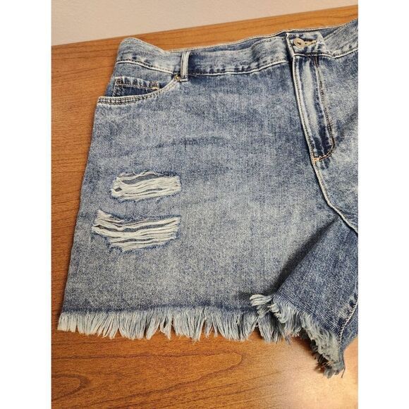 💕NWT Sugar & Jade 22P Tween Girls Distressed High Rise Denim Mom Shor - Hester - Picture 4 of 6